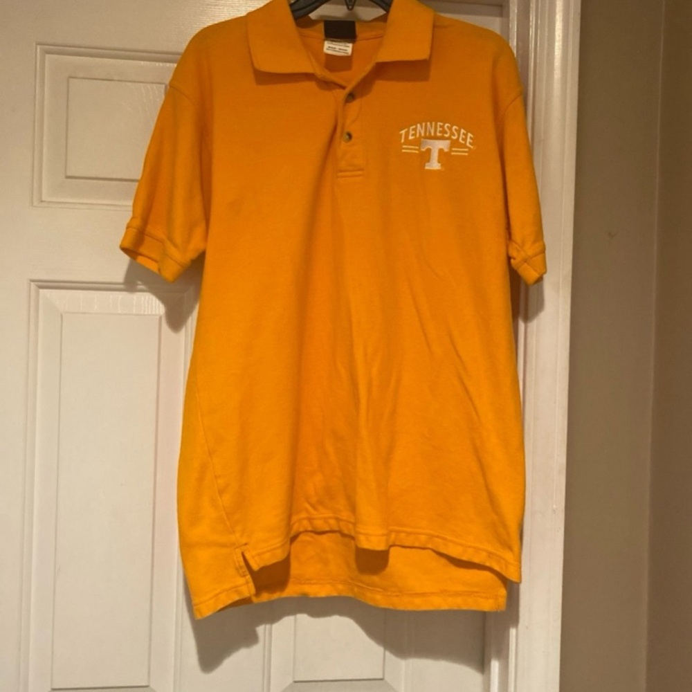 Tsi Sportswear Tennessee Vols Mens Size Medium Orange Polo 100% Cotton Pre-Owned